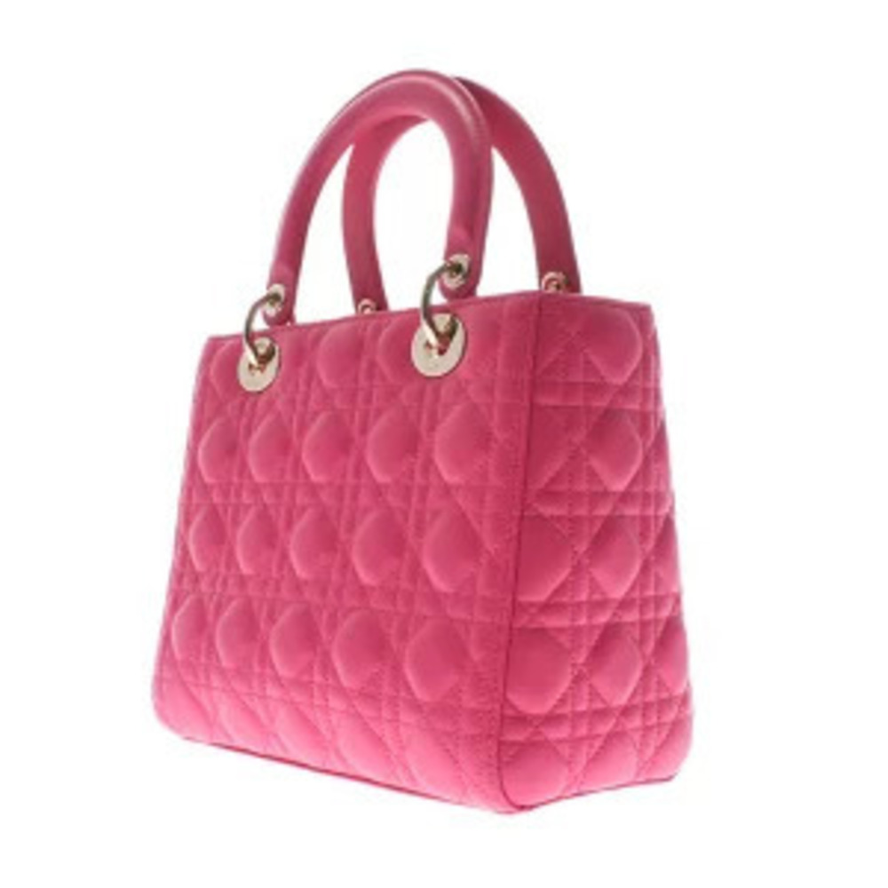 Dior  Handbag Pink Lambskin Lady Christian
